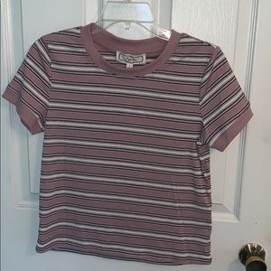 Pink stripped Tee | large